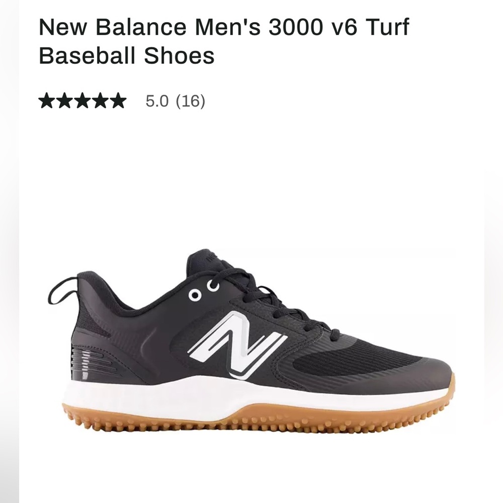 New Balance, men’s baseball turf shoes, US size 10